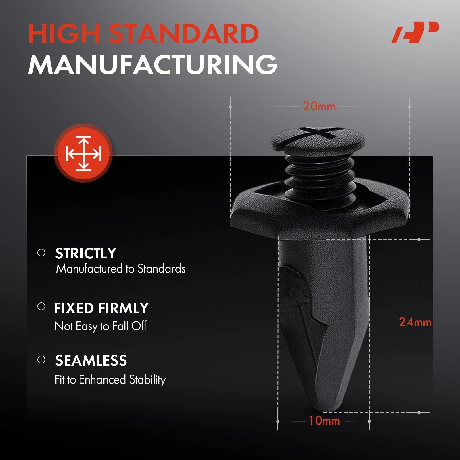 50x 10mm Nylon Bumper Fascia Retainer for Honda