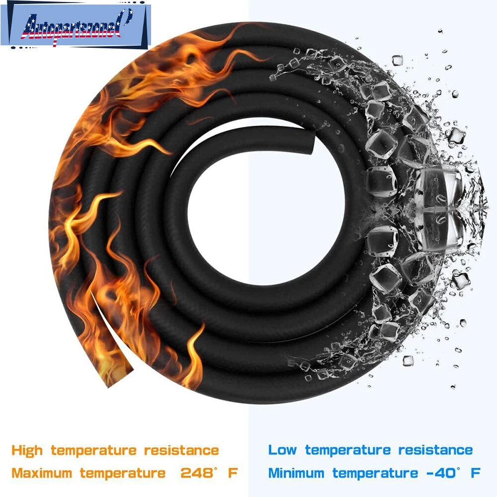 10FT 1/4" NBR Fuel Line Hose for Small Engine (30R7, 200PSI)