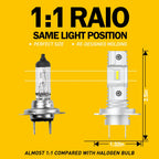 AUXITO H7 LED Headlight Bulb Kit for Cars (6500K)