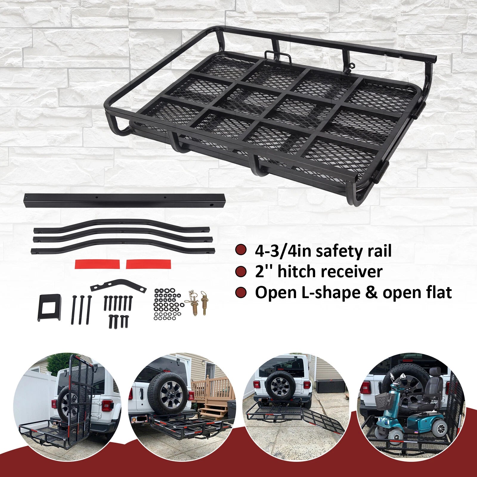 Mobility Carrier for 500LBS Wheelchair Scooter Rack (Universal Fit)