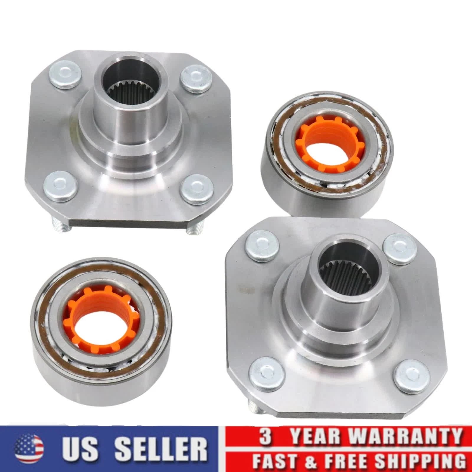 Set of 2 Front Wheel Hub and Bearing Kit for Toyota Tercel Paseo (1995–1999)