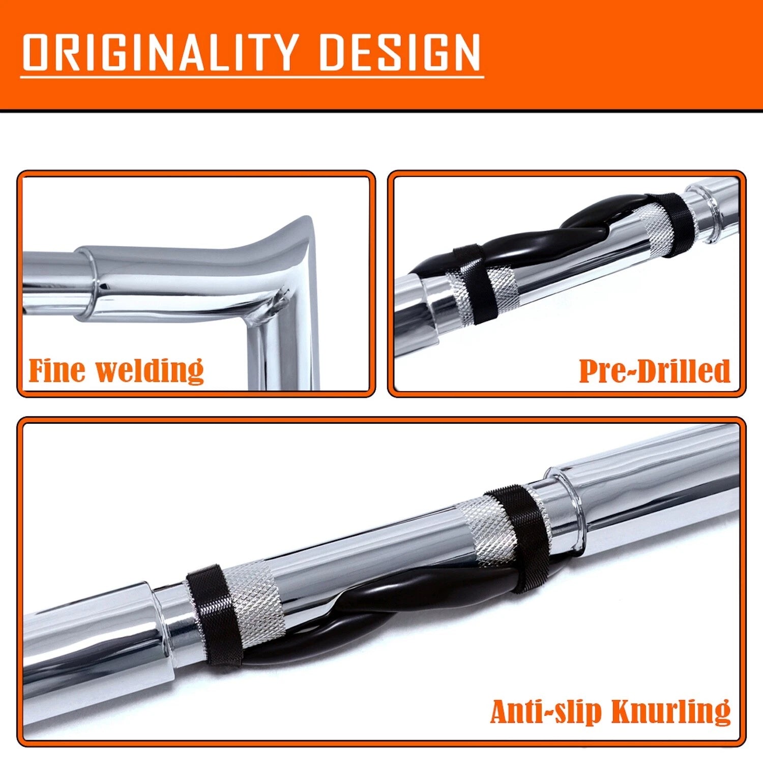 Chrome 14" Rise Prewired 1.25" Hanger Handlebar for Harley Road King (2014–2015)