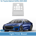Front Row Light Trim Bezel for Toyota Alphard Vellfire (2023–2025) Silver Tone