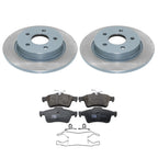 Set of 2 DuraGo Rear Rotors & TRW Pro Low-Met Brake Pads for Focus ST (2013–2018)