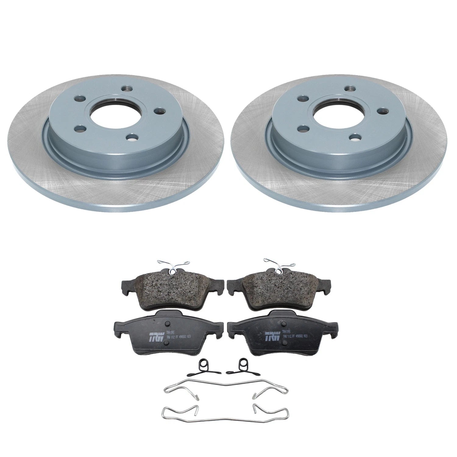 Set of 2 DuraGo Rear Rotors & TRW Pro Low-Met Brake Pads for Focus ST (2013–2018)
