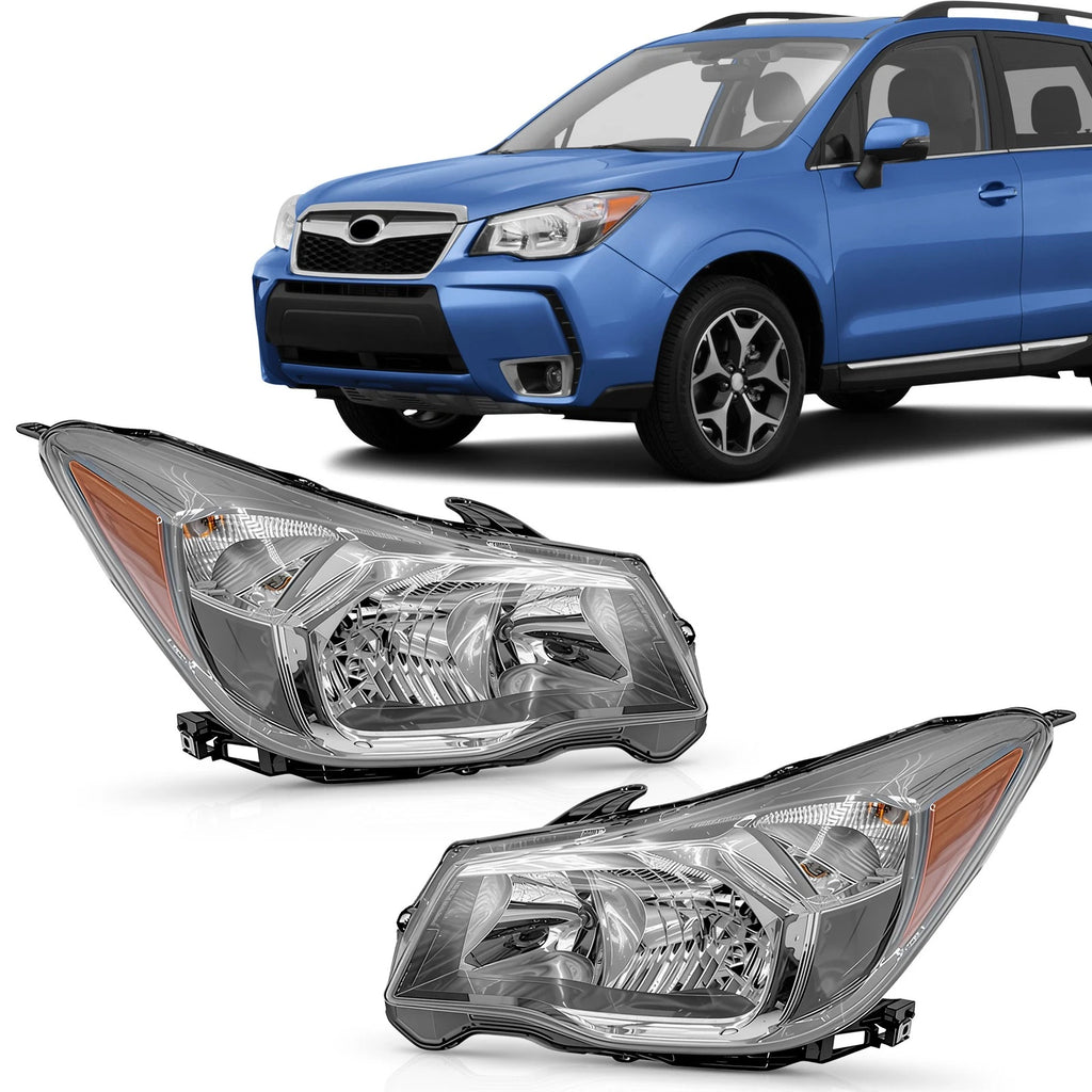 Pair Halogen Headlights for Subaru Forester (2014–2016) Turbo