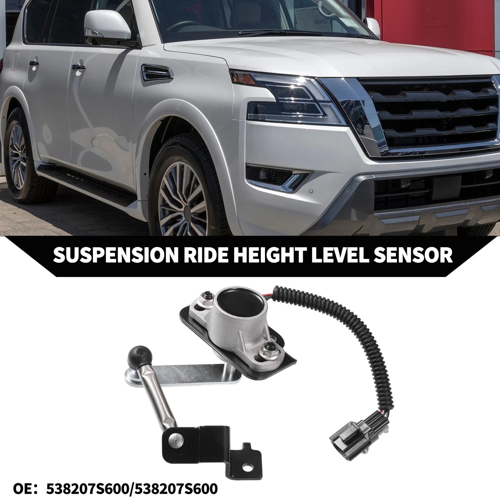 Suspension Ride Height Level Sensor for Nissan Armada (2005–2015) No.538207S600