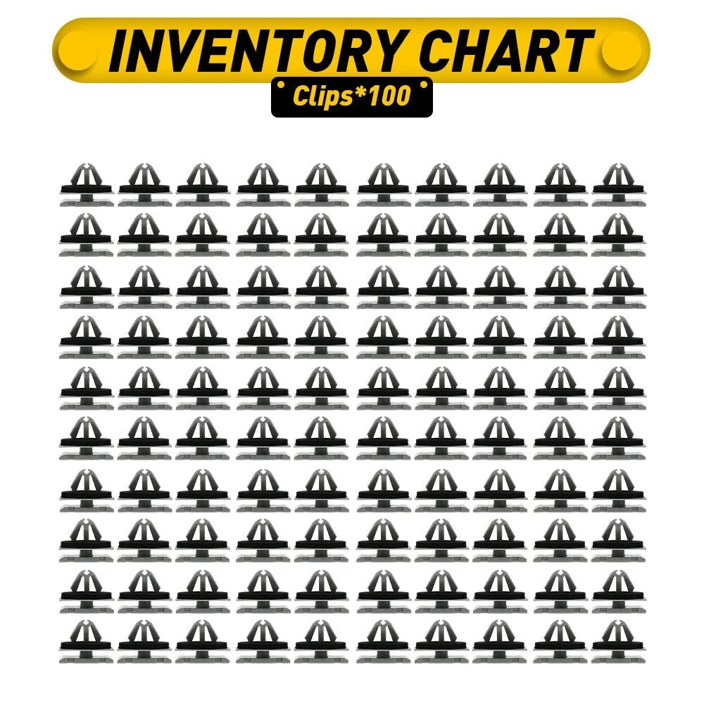 Set of 100 Rocker Door Moulding Clips for GM (Various Models)