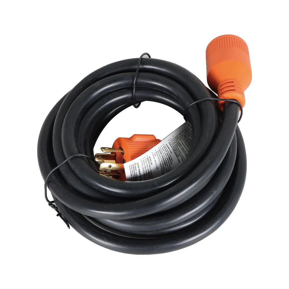 30Amp RV Extension Power Cord 15ft with Organizer for RVs