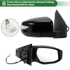 Right Side Door Mirror for Nissan Sentra (2016–2019) Manual Folding Black
