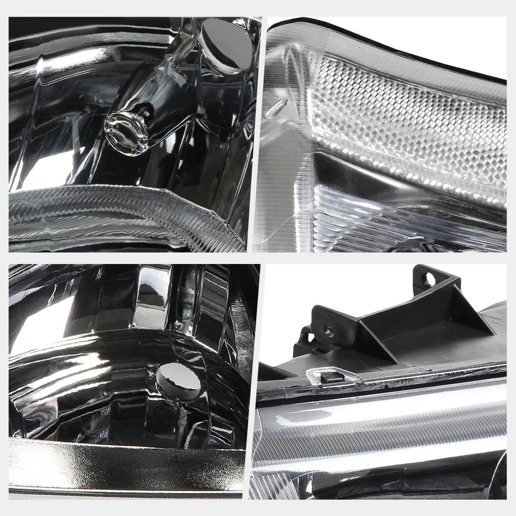 Upper Headlight Lamps for Chevy Silverado/Avalanche (2003–2006) Chrome Clear