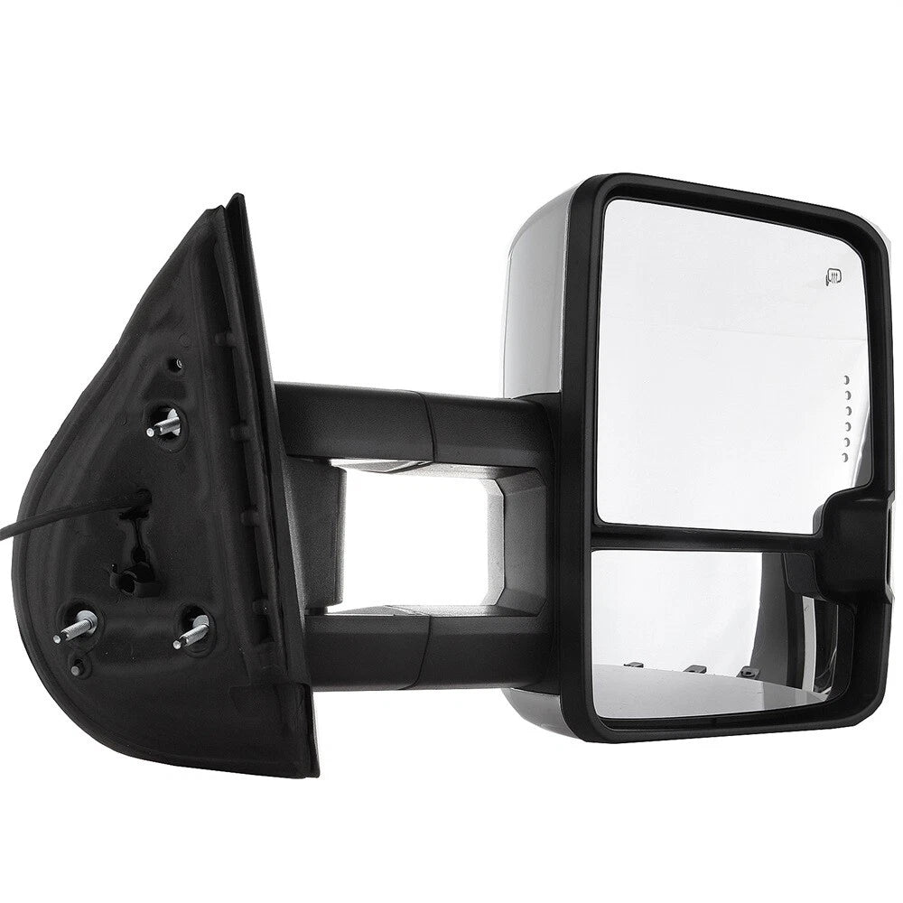 Set of 2 Power Heated LED Signal Towing Mirrors for Silverado Sierra 1500 2500 (2007–2013)