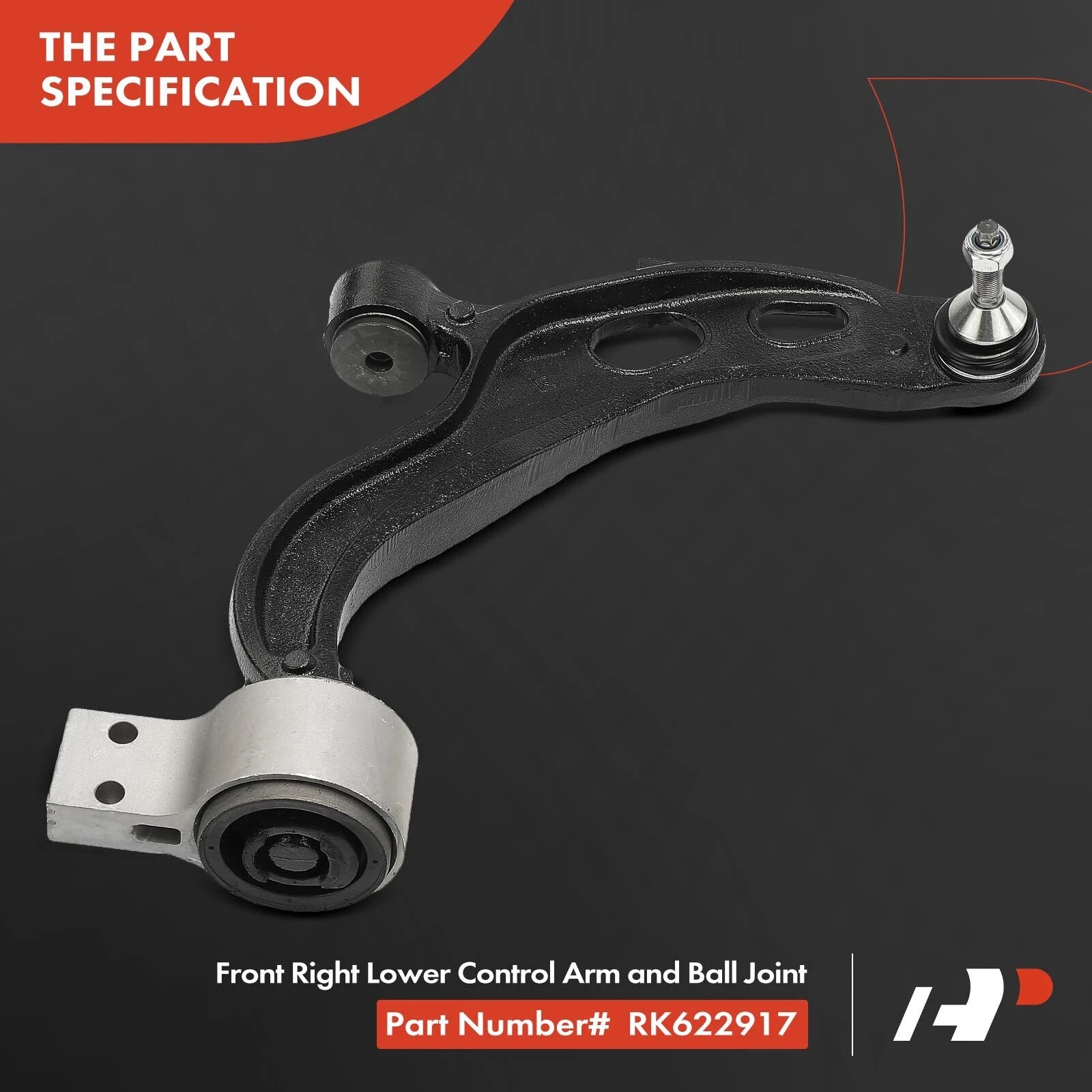 Set of 4 Front Lower Control Arms for Ford Flex (2013-2019) Taurus (2012-2019)