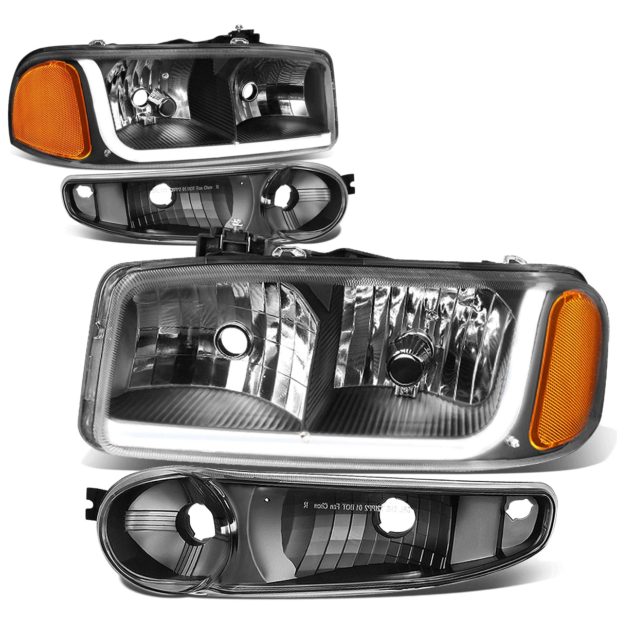 LED DRL Headlight Bumper Lamps for GMC Sierra 1500 Denali (2002–2007)