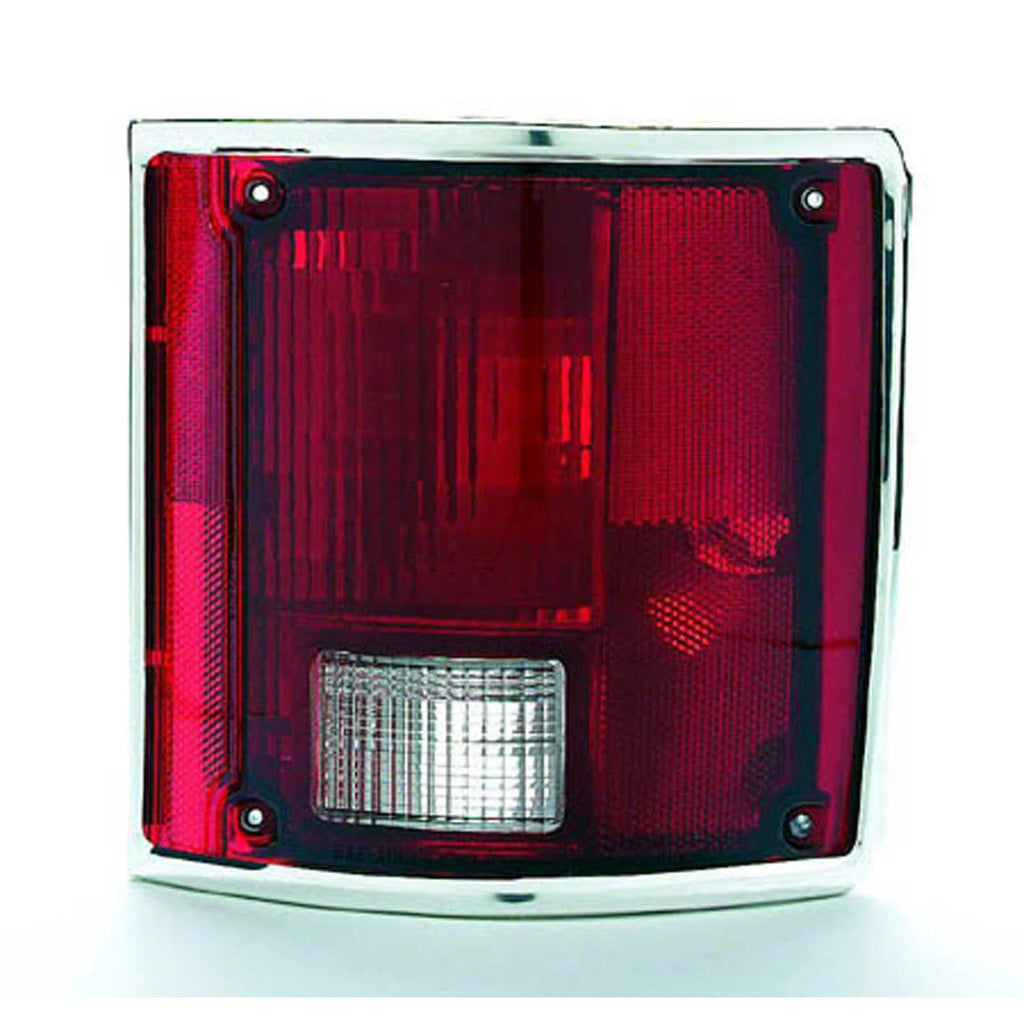 Replacement Driver Side Tail Light Lens/Housing w/Chrome Trim