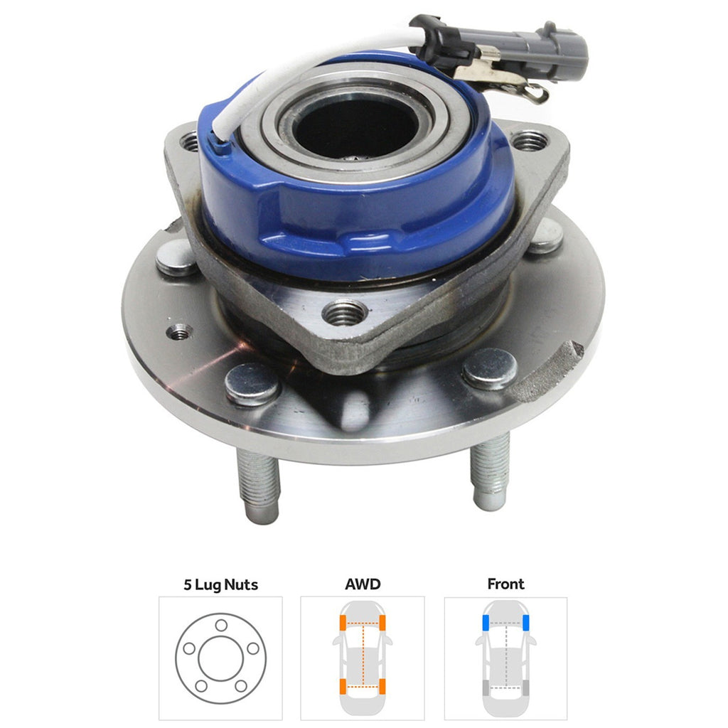 Wheel Hub for Cadillac STS (2005–2011) Front Left/Right 5 Lug with Bearing AWD