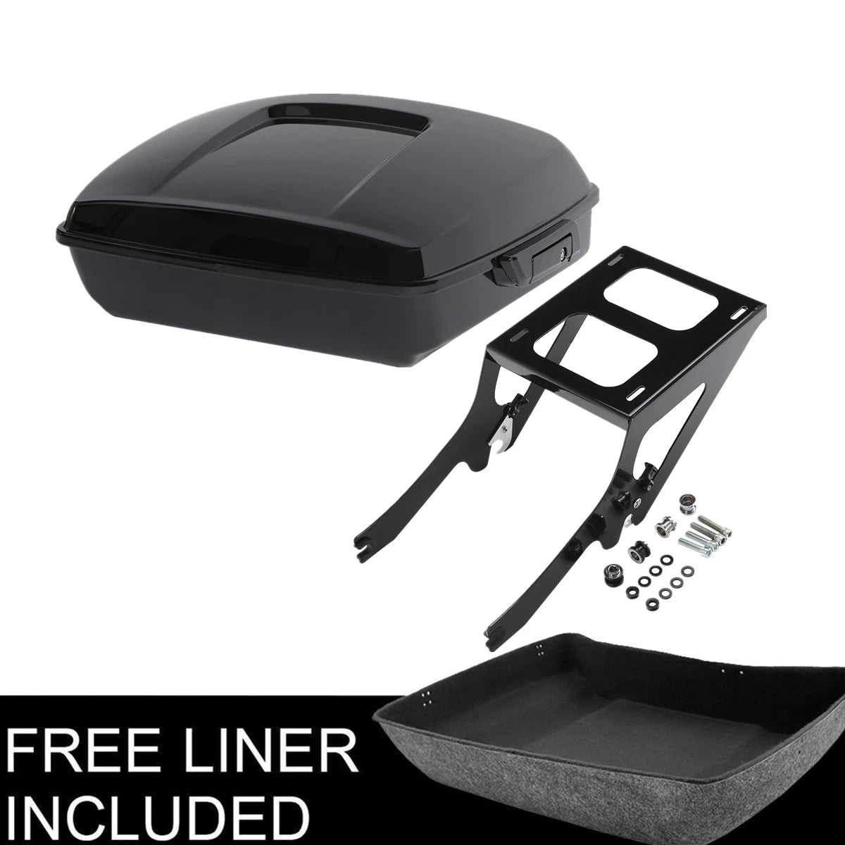 Chopped Trunk Black Mount Rack for Harley Heritage Classic FLHC (2018–2023)
