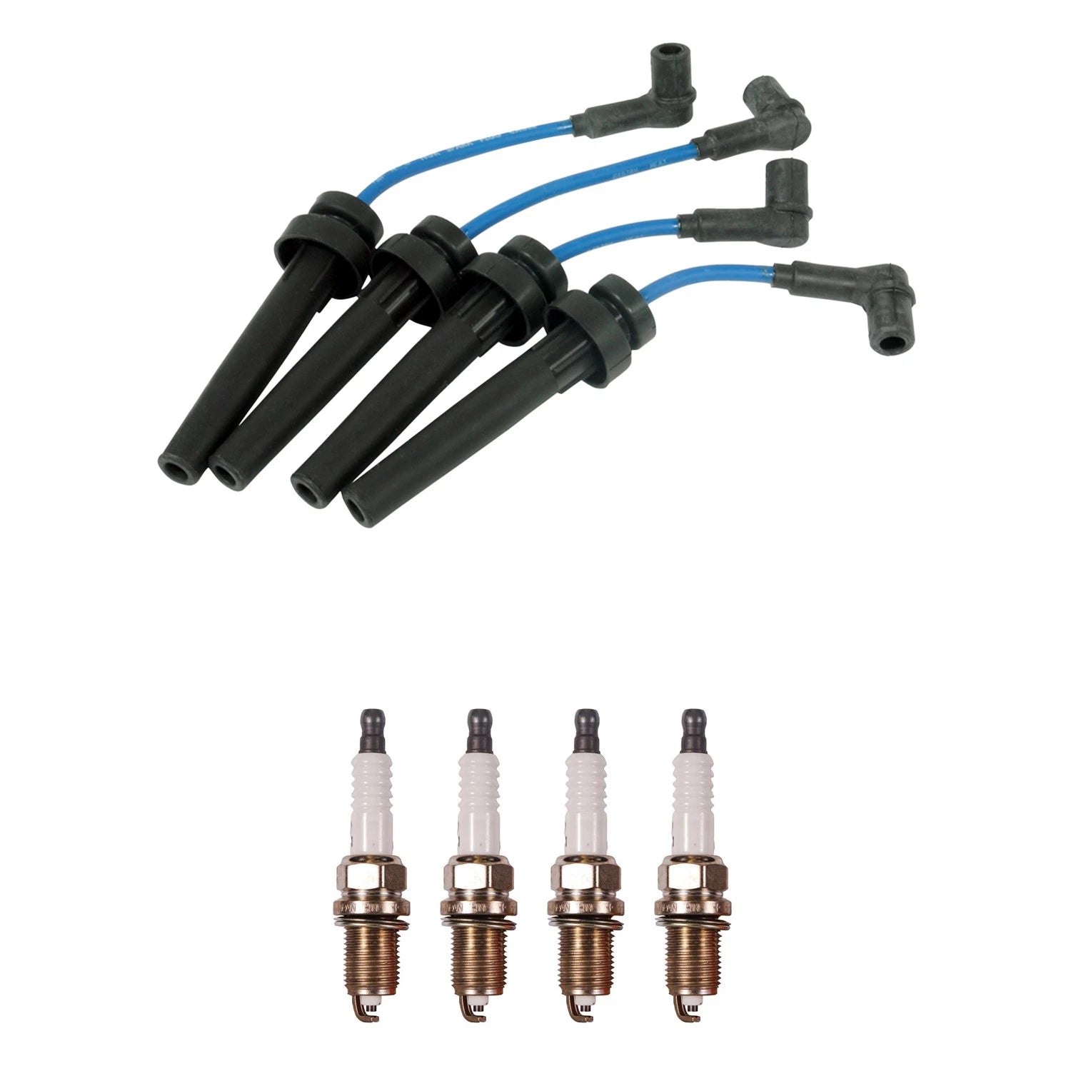 NGK 7mm Wire Set & Denso Spark Plug Kit for Caravan Cirrus Stratus (1996–2006)