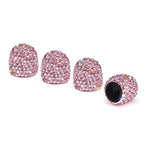 Air Valve Cap Set of 4 for Universal Vehicles (Anti-rust, Dust-Proof, Pink)