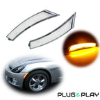 2X Clear Lens Front Side Marker Lights for Pontiac Solstice & Saturn Sky