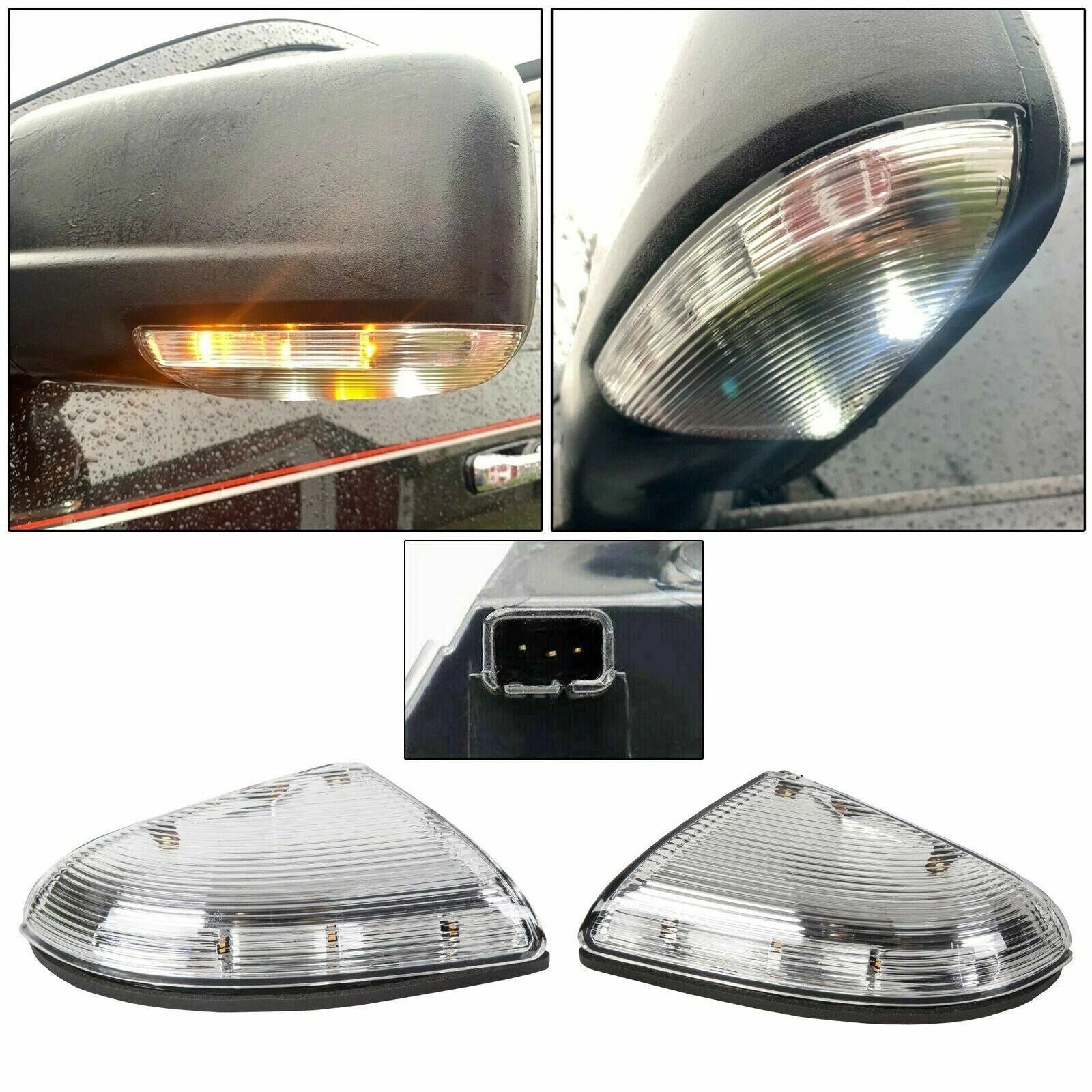 2Pcs LED Mirror Turn Signal Lights for Dodge Ram 1500 2500 (2009–2014)
