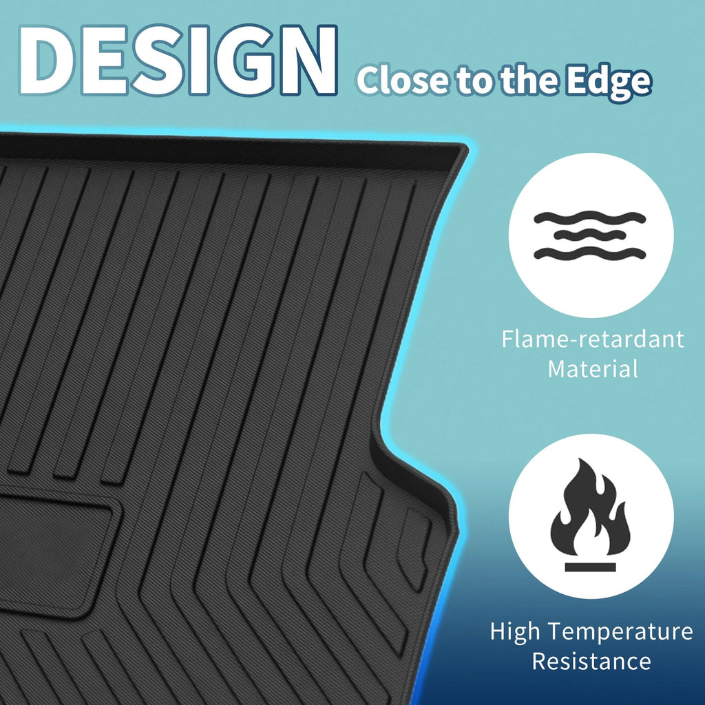 Flat Face Cargo Liner Rear Trunk Mat for Toyota RAV4 (2013–2019) TPE 1 Pc