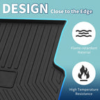 Flat Face Cargo Liner Rear Trunk Mat for Toyota RAV4 (2013–2019) TPE 1 Pc