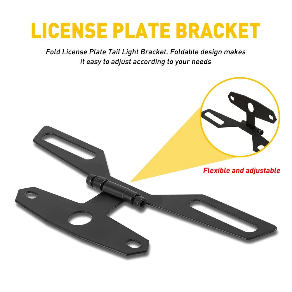 License Plate Holder Tail Light Tidy Bracket for Universal Motorcycle