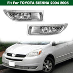 Pair LED Front Bumper Fog Lights Spot Lamps Clear for Toyota Sienna (2004–2005)