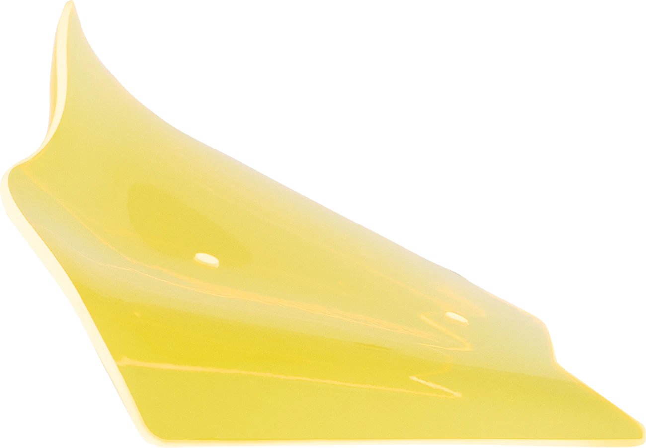 Klock Werks 8" Kolor Flare Windshield for FLHX (KWW-01-0725) - Yellow Ice