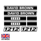 Decal Set for David Brown 1212 Tractors (1970–1975)