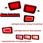 2X Red LED Rear Bumper Reflector Tail Lights for Hummer H2 (2005–2009)