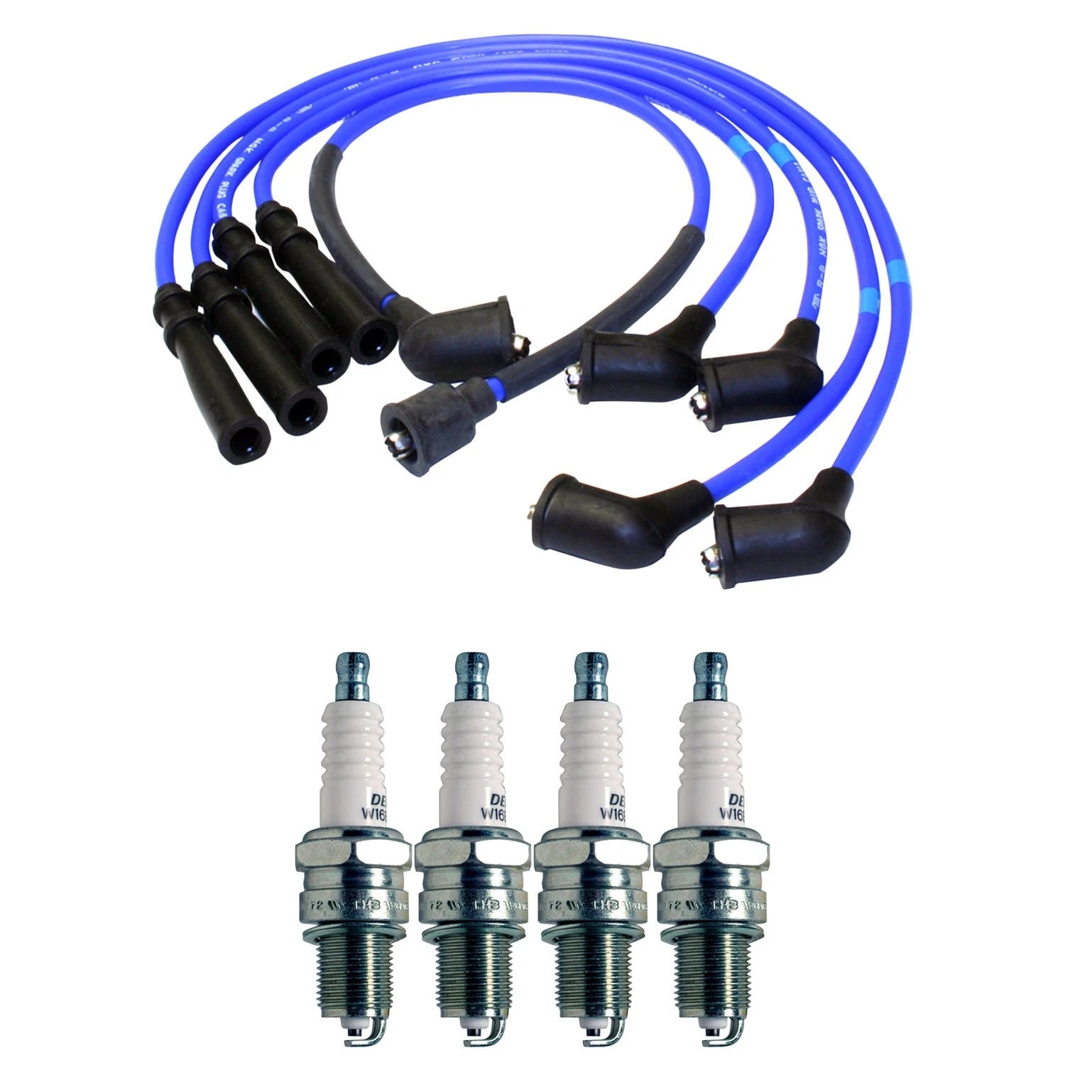 NGK Wire Set & Denso Spark Plugs Kit for Aspire Base SE 1.3L L4 (1994–1997)