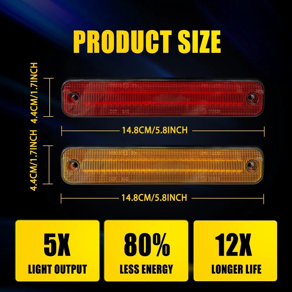 Set of 4 LED Side Marker Lights for Hummer H2 (2003–2009)