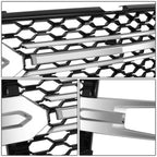 Black/Chrome Badgeless Honeycomb Mesh Front Grille for Silverado 1500 (2019–2022)