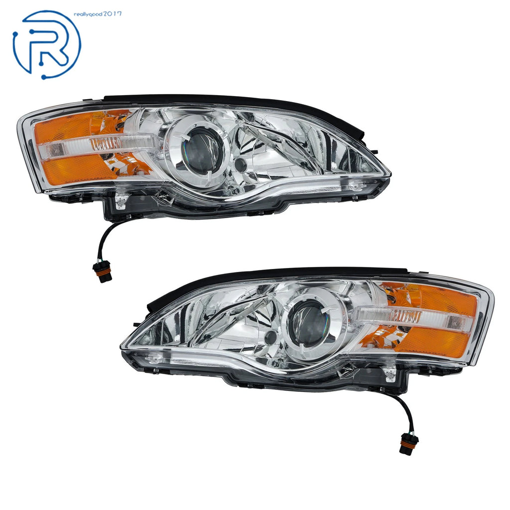 Set of 2 Halogen Headlights for Subaru Legacy/Outback (2005–2007) Chrome Housing
