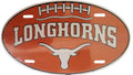 Texas Longhorns Oval License Plate for College Dorm Decor