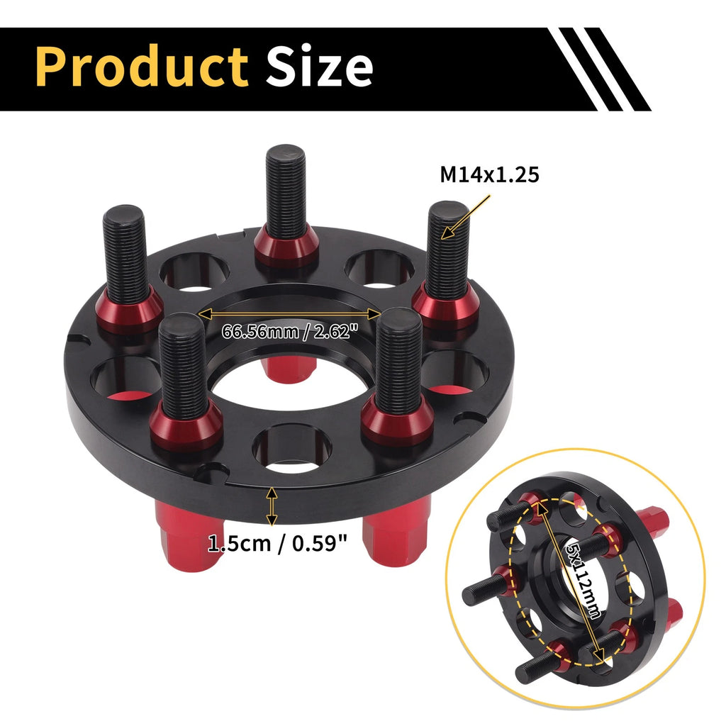 2Pcs 5x112mm Wheel Spacers M14x1.25 for BMW Z4 G29 (2019–2020)