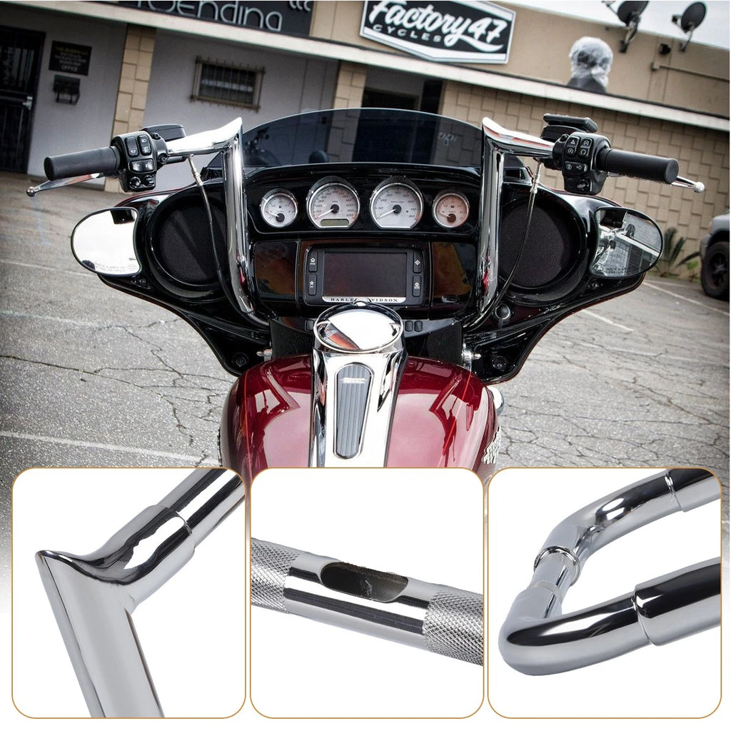 14" Chrome Ape Hanger Handlebar for Harley Street Electra Glide (1982–2022)