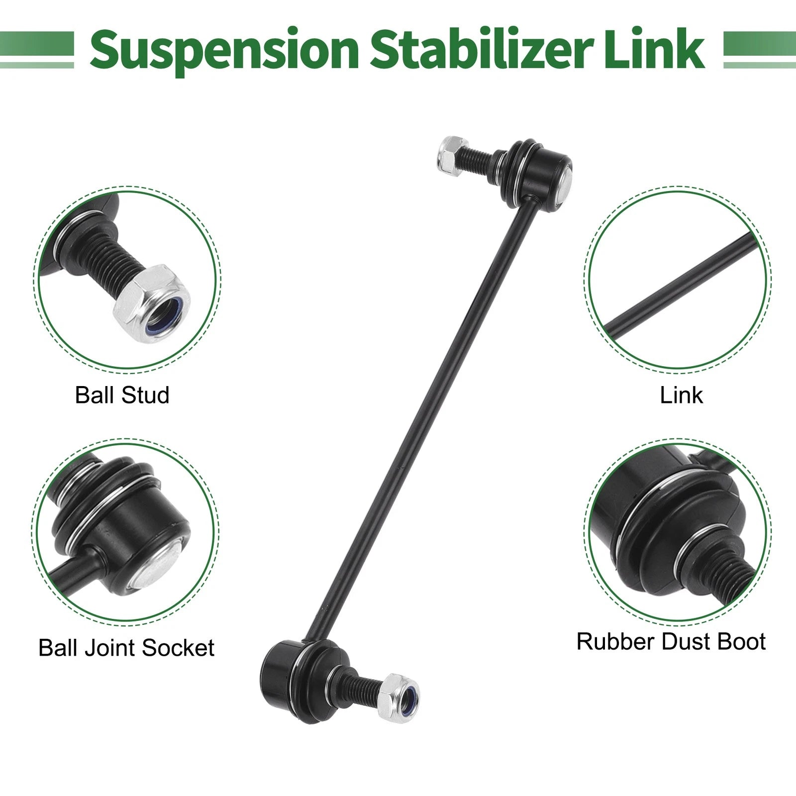 Set of 4 Front Suspension Kit Sway Bar Link Ball Joint for Chevrolet Equinox 