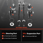 6x Inner & Outer Tie Rod Ball Joint for Dodge Stratus Chrysler Sebring (2001–2006)