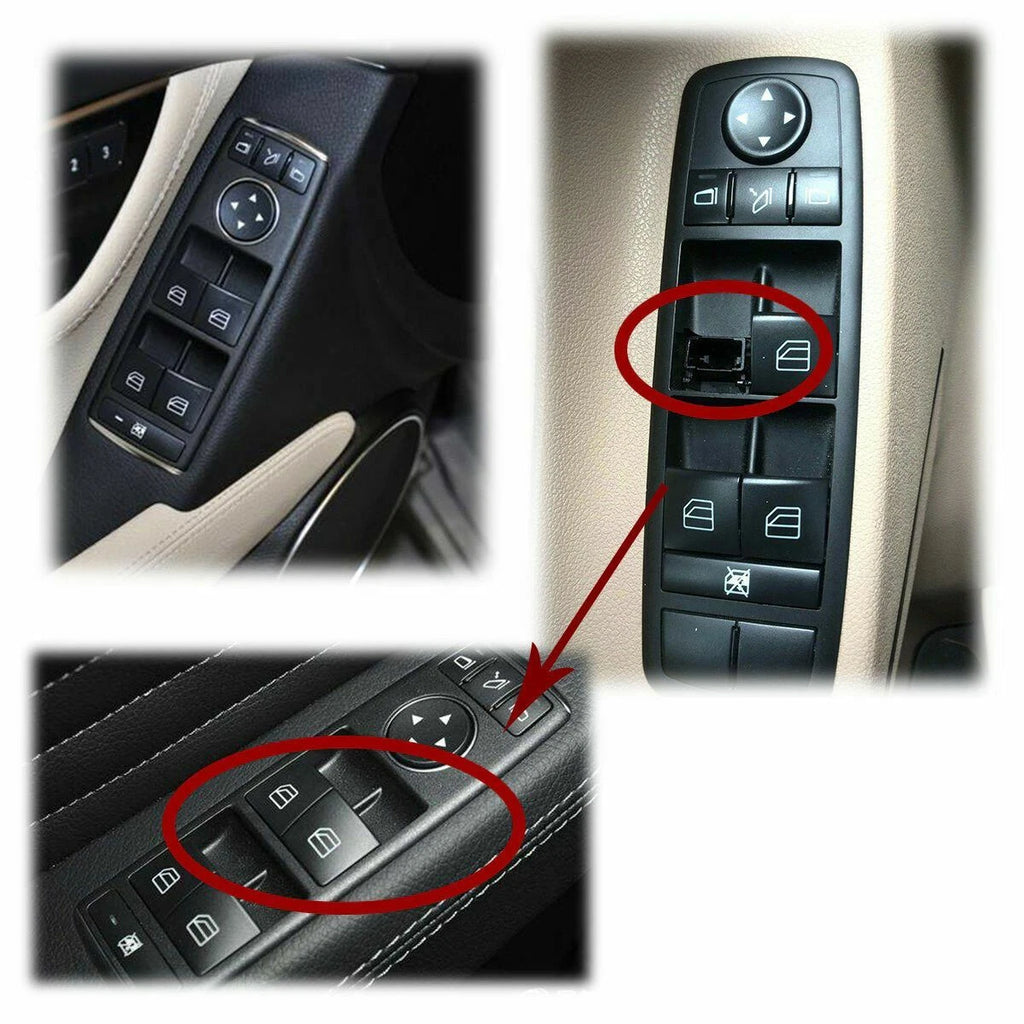 Driver Window Switch Repair Button Cap for Mercedes ML GL R (W164-W251)