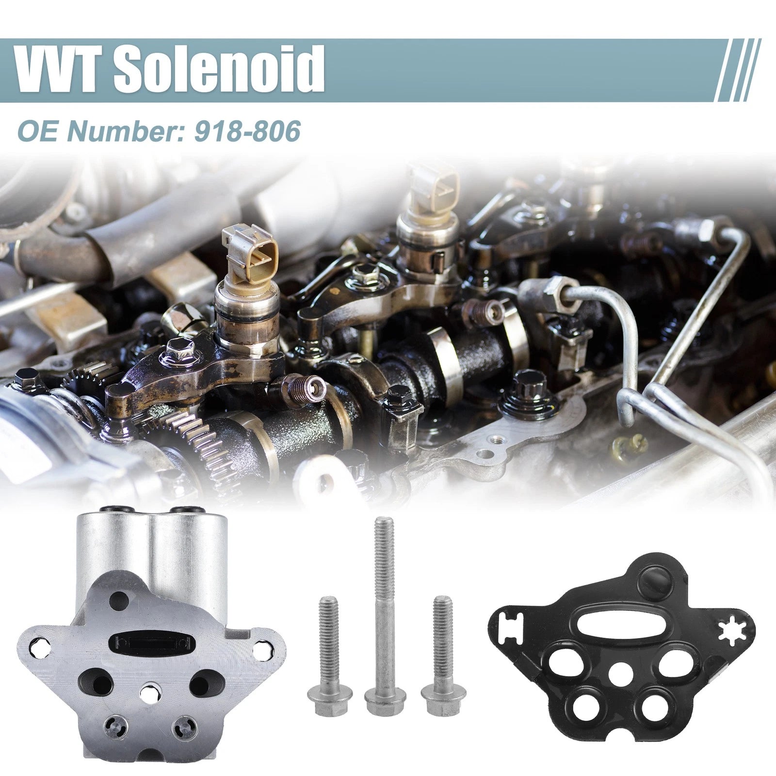 Set of 2 Engine Oil Control Valve Timing VVT Solenoids for Chevrolet  918-806, 12633613