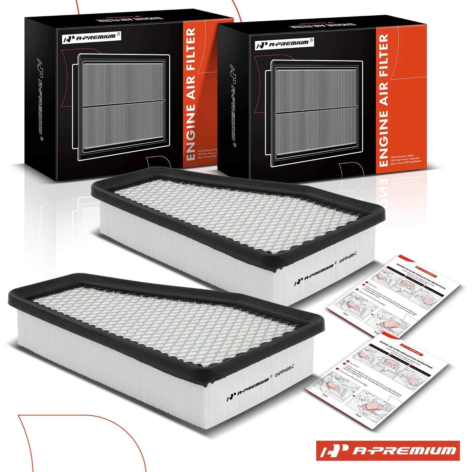 2X Engine Air Filter for Jeep Cherokee (2019–2020)