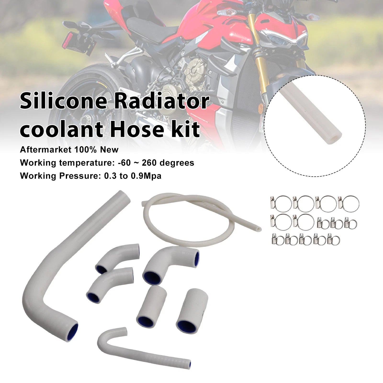Silicone Radiator Coolant Hose for Ducati Streetfighter V4 V4S (2020–2025)