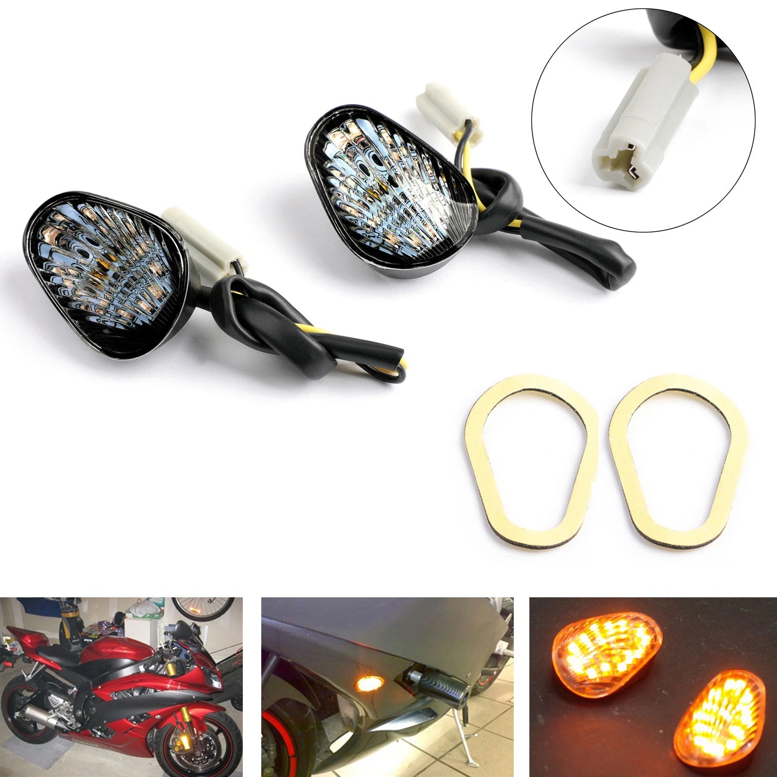 Smoke LED Turn Signals for Yamaha YZF 600 R6 (2006–2009) YZF R6S (2006–2008)