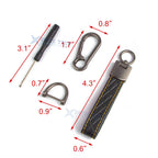 Leather Key Chain Loop Strap Holder Ring Clip Buckle for Car, House (-)