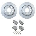 Hella Rear Rotors & Akebono EURO Ceramic Disc Brake Pads Kit for Allroad Quattro (2001–2005)