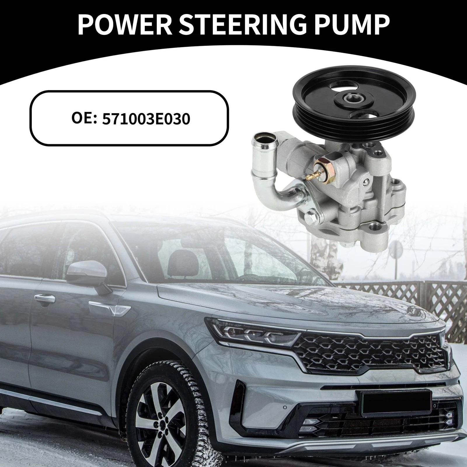 1 Pc Power Steering Pump with Pulley No. 571003E030 for Kia Sorento (2003–2006)