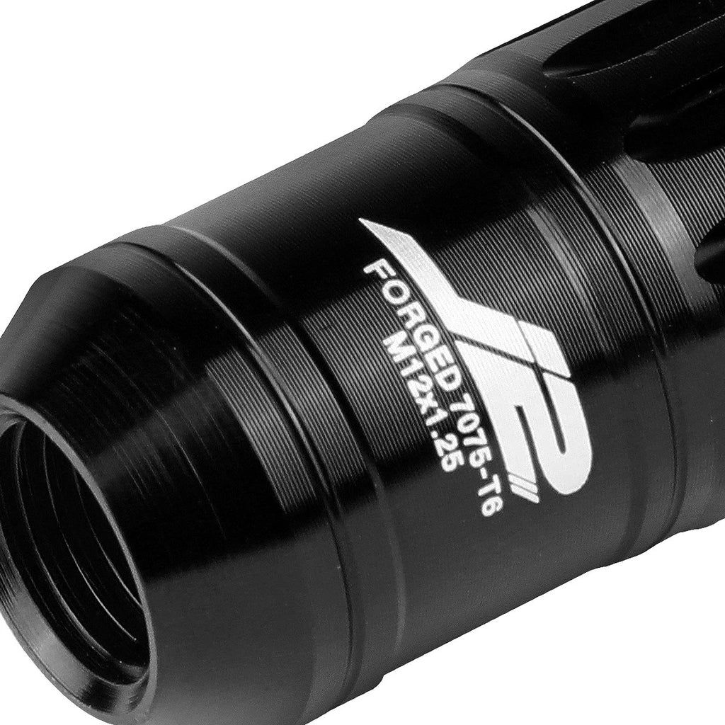 Set of 16 J2 7075 Forged Aluminum M12x1.25 Spiky Cap Lug Nuts for Universal